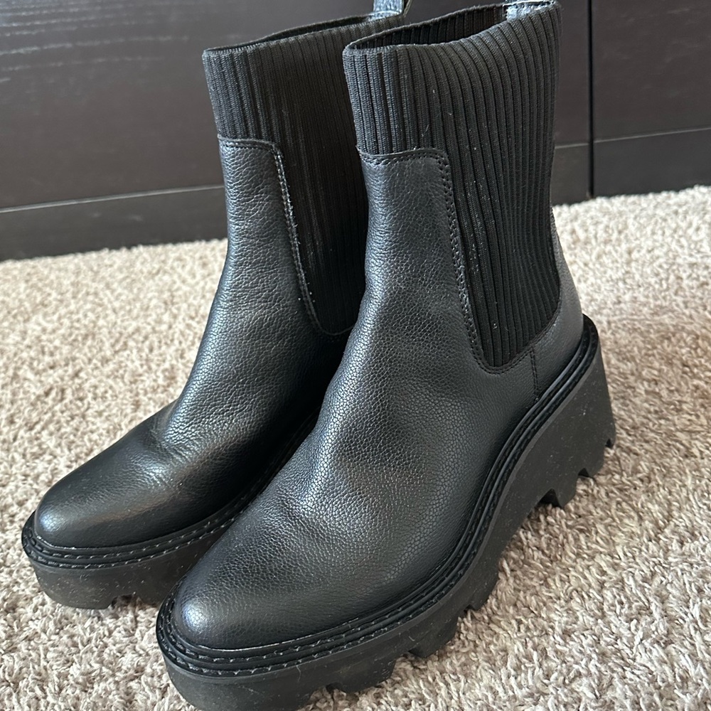 Dolce Vita Lug Chunky Black Boot